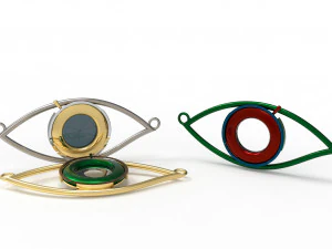 eye iris diaphragm pendant 3D Model