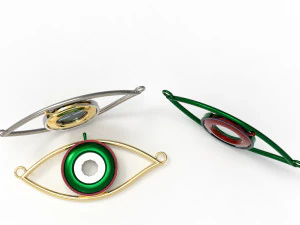 eye iris diaphragm pendant 3D Model