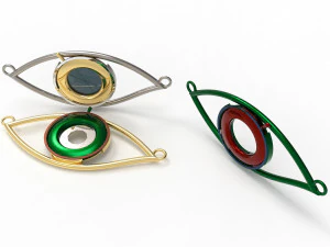 eye iris diaphragm pendant 3D Model