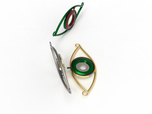 eye iris diaphragm pendant Modèle 3D