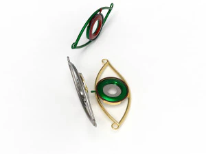 eye iris diaphragm pendant 3D Model