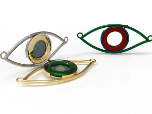eye iris diaphragm pendant 3D Model