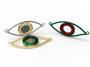 eye iris diaphragm pendant Modèle 3D