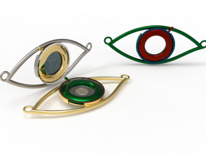 eye iris diaphragm pendant Modèle 3D