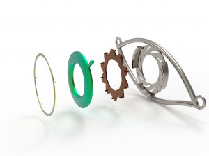eye iris diaphragm pendant Modèle 3D