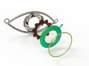 eye iris diaphragm pendant Modèle 3D