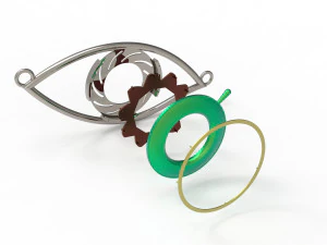 eye iris diaphragm pendant 3D Model