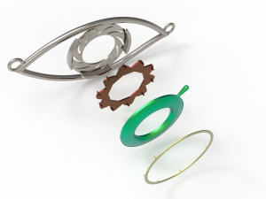 eye iris diaphragm pendant Modèle 3D