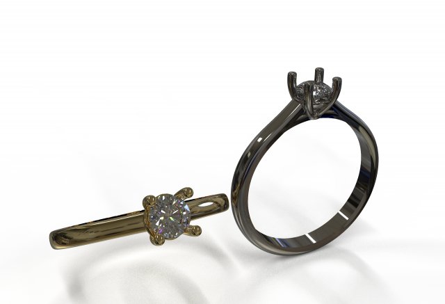 21ct diamond engagement ring Modelo 3D .c4d .max .obj .3ds .fbx .stl .blend 