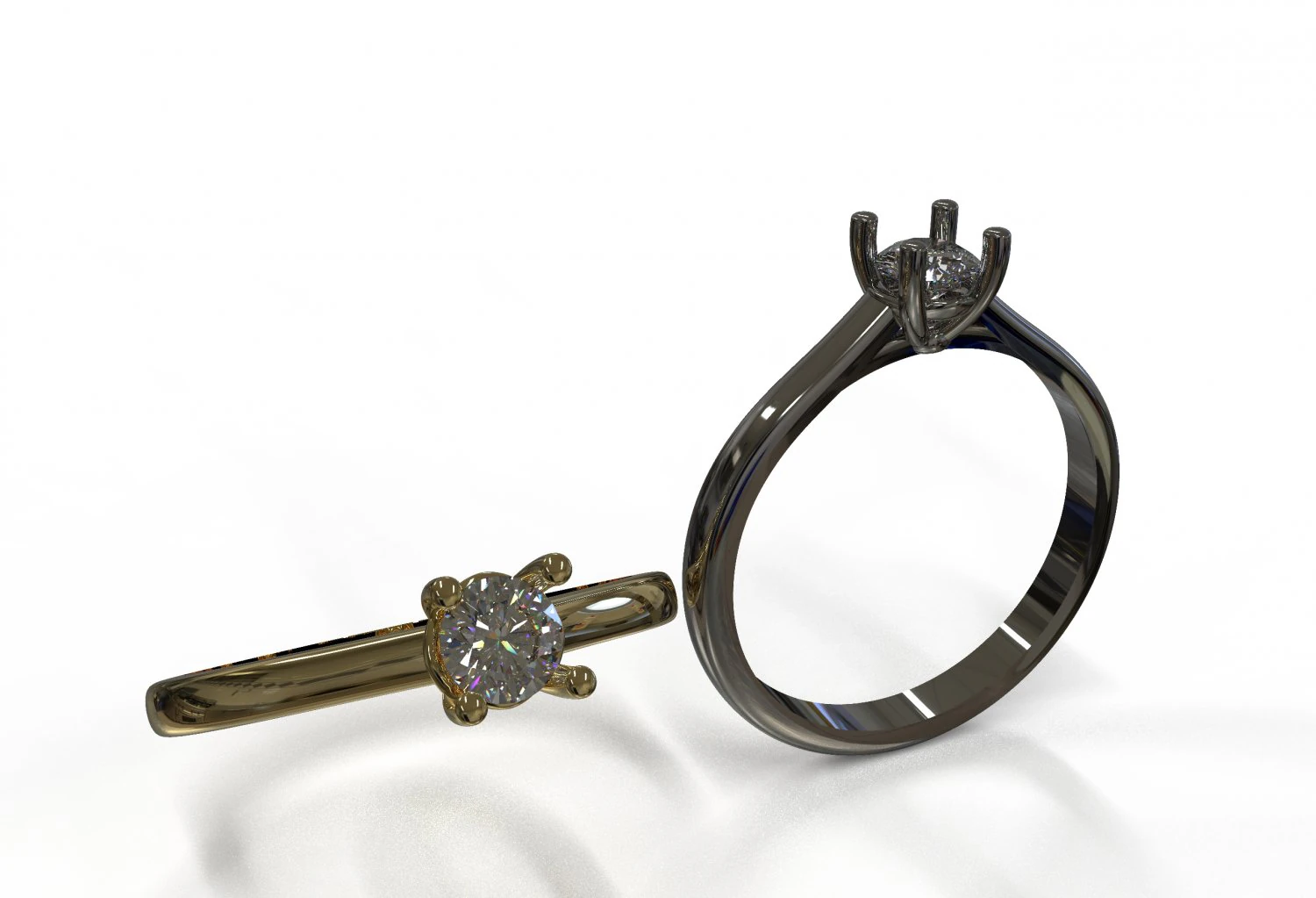 21ct diamond engagement ring 3D Model .c4d .max .obj .3ds .fbx .stl .blend 