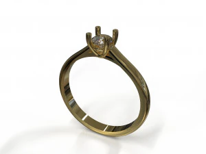 21ct diamond engagement ring 3D Model