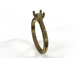 21ct diamond engagement ring Modelo 3D
