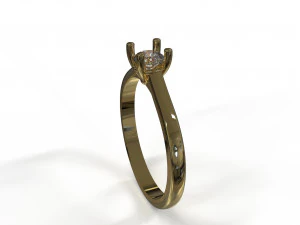21ct diamond engagement ring 3D Model