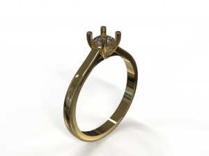 21ct diamond engagement ring Modelo 3D