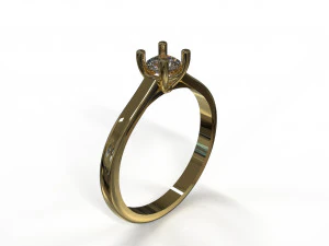 21ct diamond engagement ring 3D Model