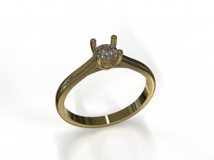 21ct diamond engagement ring Modelo 3D