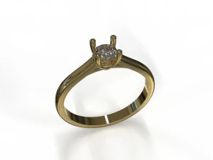21ct diamond engagement ring 3D Model