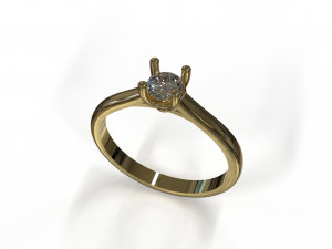21ct diamond engagement ring Modelo 3D