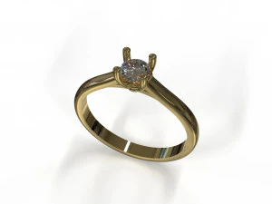 21ct diamond engagement ring 3D Model