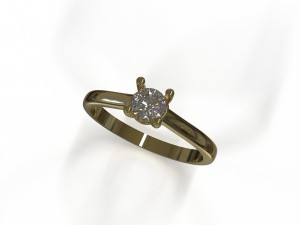 21ct diamond engagement ring Modelo 3D