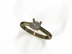 21ct diamond engagement ring 3D Model