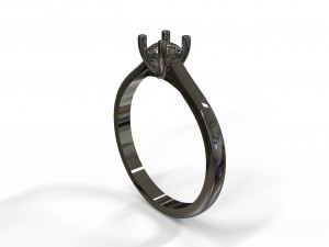 21ct diamond engagement ring Modelo 3D