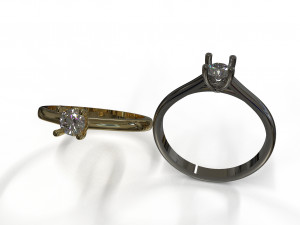 21ct diamond engagement ring Modelo 3D