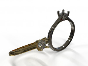 21ct diamond engagement ring Modelo 3D