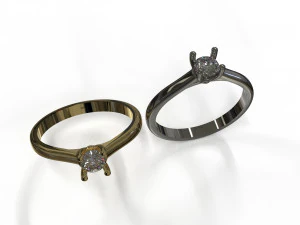 21ct diamond engagement ring 3D Model