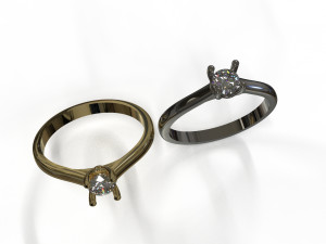 21ct diamond engagement ring Modelo 3D
