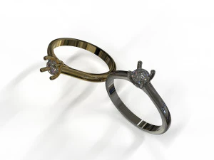 21ct diamond engagement ring 3D Model