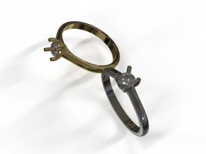 21ct diamond engagement ring Modelo 3D