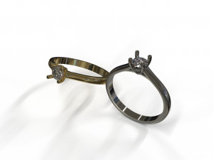 21ct diamond engagement ring Modelo 3D