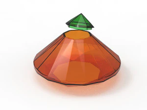 다이아몬드 항아리 3D 모델