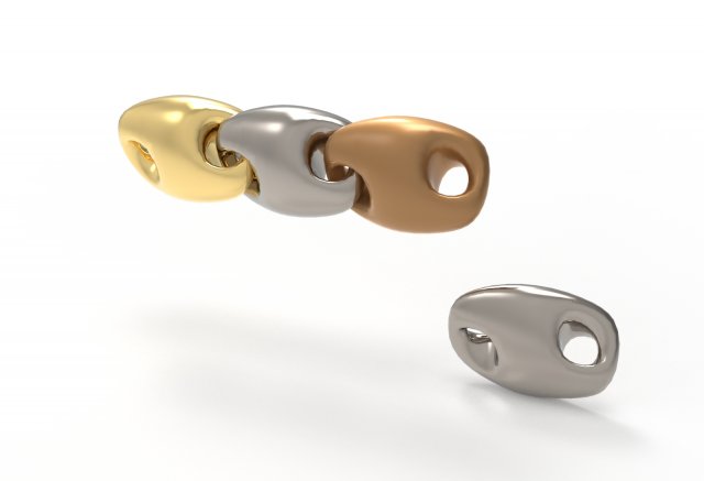 oval chain 3D Model .c4d .max .obj .3ds .fbx .stl .blend 