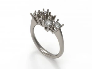 sapphire and diamond ring 3D Model