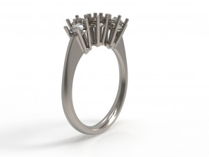 sapphire and diamond ring 3D Model