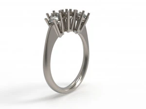 sapphire and diamond ring 3D Model