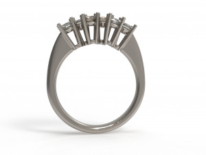 sapphire and diamond ring 3D Model