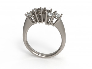 sapphire and diamond ring 3D Model
