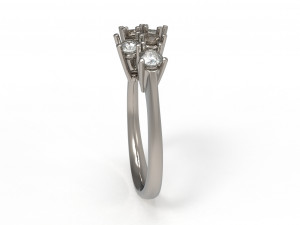 sapphire and diamond ring 3D Model