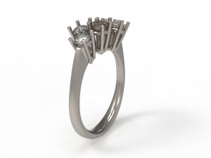 sapphire and diamond ring 3D Model