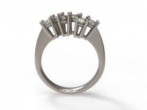 sapphire and diamond ring 3D Model