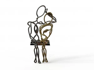 staring lovers pair able pendant 3D Model