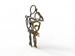 staring lovers pair able pendant Modelo 3D