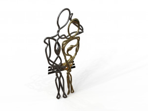 staring lovers pair able pendant Modelo 3D