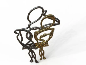 staring lovers pair able pendant 3D Model