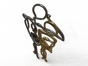 staring lovers pair able pendant Modelo 3D