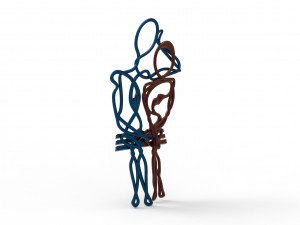 staring lovers pair able pendant Modelo 3D