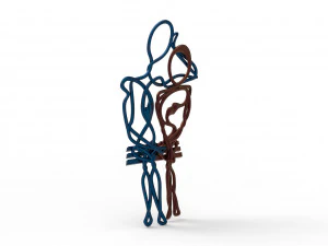 staring lovers pair able pendant 3D Model